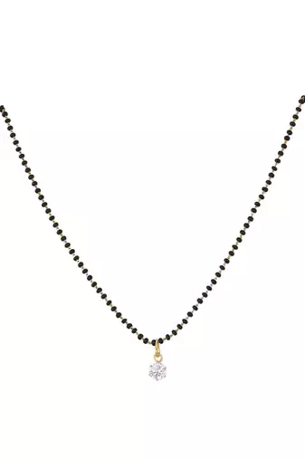 Gold plated mangalsutra in sterling silver