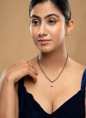 Gold plated mangalsutra in sterling silver 1