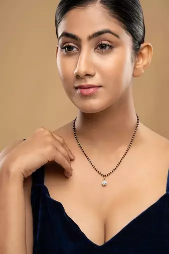 Gold plated mangalsutra in sterling silver