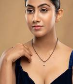 Gold plated mangalsutra in sterling silver