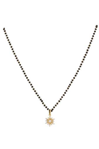 Gold plated mangalsutra in sterling silver