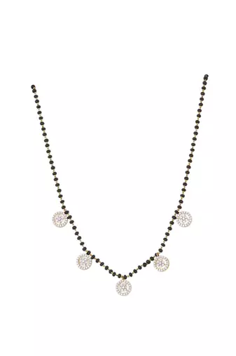 Gold plated mangalsutra in sterling silver