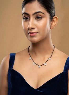 Gold plated mangalsutra in sterling silver 1