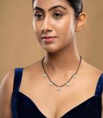 Gold plated mangalsutra in sterling silver