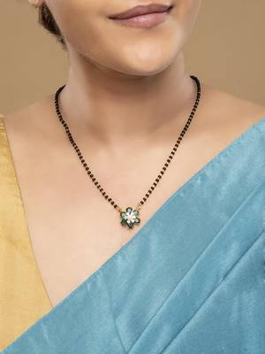 Gold plated mangalsutra in sterling silver 1