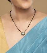 Gold plated mangalsutra in sterling silver