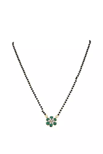 Gold plated mangalsutra in sterling silver