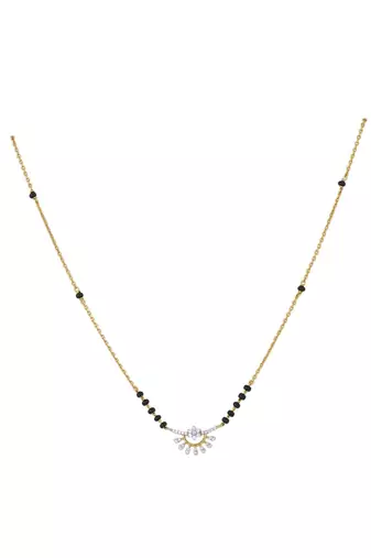 Gold plated mangalsutra in sterling silver
