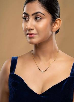 Gold plated mangalsutra in sterling silver 1