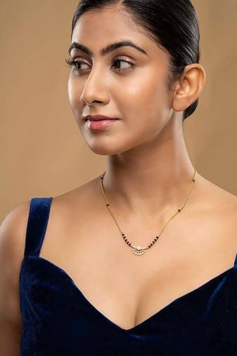 Gold plated mangalsutra in sterling silver