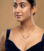 Gold plated mangalsutra in sterling silver