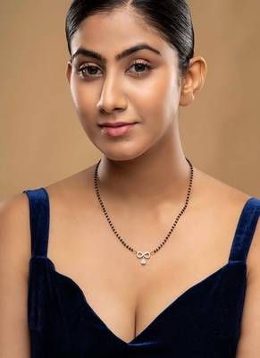 Gold plated mangalsutra in sterling silver 1