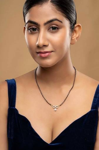 Gold plated mangalsutra in sterling silver