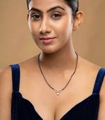 Gold plated mangalsutra in sterling silver