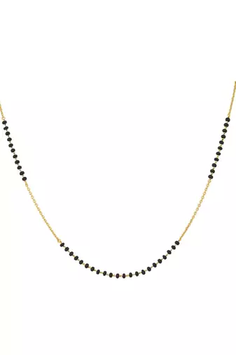 Gold plated mangalsutra in sterling silver
