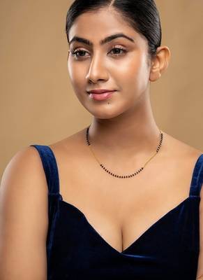 Gold plated mangalsutra in sterling silver 1