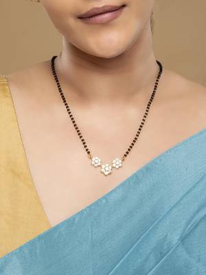 Gold plated mangalsutra in sterling silver 1