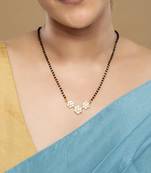 Gold plated mangalsutra in sterling silver