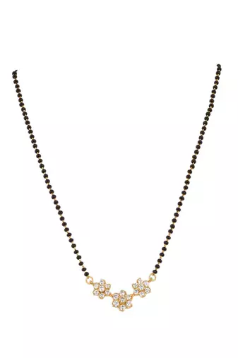 Gold plated mangalsutra in sterling silver