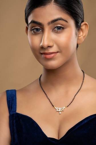 Gold plated mangalsutra in sterling silver
