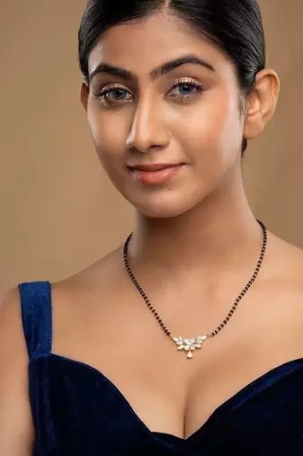 Gold plated mangalsutra in sterling silver