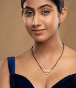 Gold plated mangalsutra in sterling silver