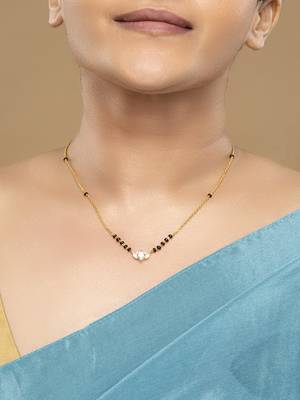 Gold plated mangalsutra in sterling silver 1