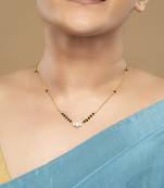 Gold plated mangalsutra in sterling silver