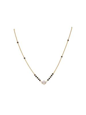 Gold plated mangalsutra in sterling silver 2