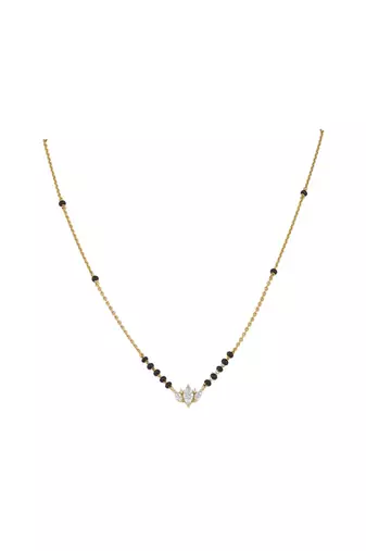 Gold plated mangalsutra in sterling silver