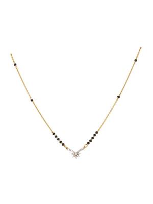 Gold plated mangalsutra in sterling silver 2