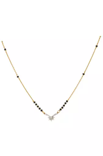 Gold plated mangalsutra in sterling silver