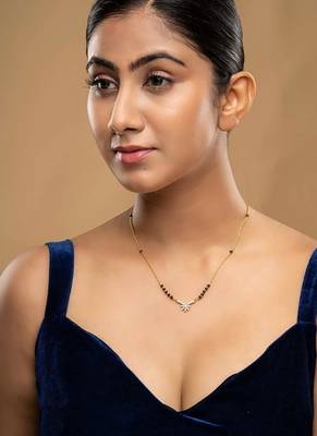 Gold plated mangalsutra in sterling silver 1