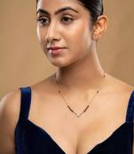 Gold plated mangalsutra in sterling silver