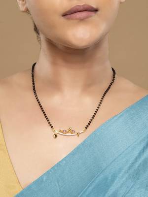 Gold plated mangalsutra in sterling silver 1
