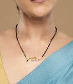 Gold plated mangalsutra in sterling silver