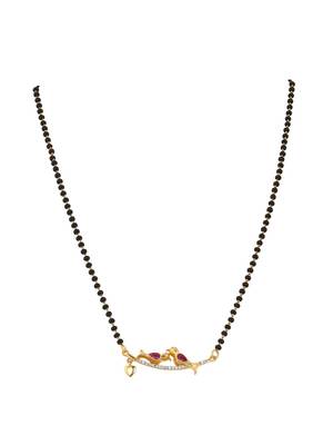 Gold plated mangalsutra in sterling silver 2