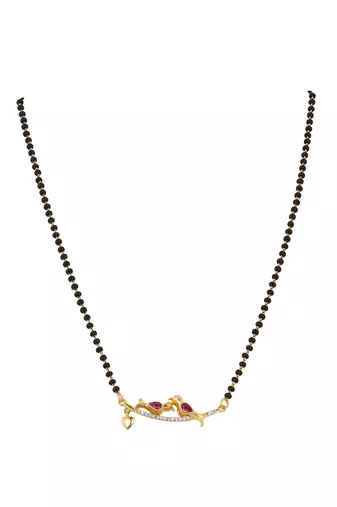 Gold plated mangalsutra in sterling silver