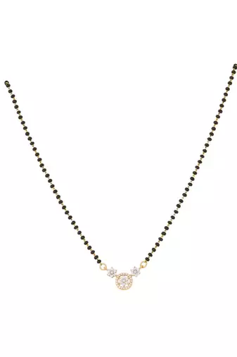 Gold plated mangalsutra in sterling silver