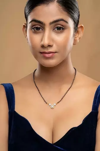 Gold plated mangalsutra in sterling silver