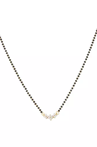 Gold plated mangalsutra in sterling silver