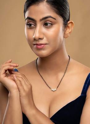 Gold plated mangalsutra in sterling silver 1