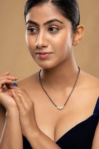 Gold plated mangalsutra in sterling silver