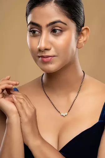 Gold plated mangalsutra in sterling silver