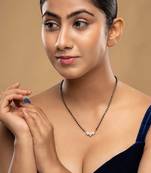 Gold plated mangalsutra in sterling silver