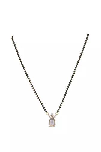 Gold plated mangalsutra in sterling silver