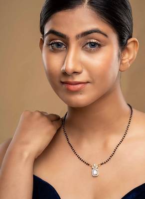 Gold plated mangalsutra in sterling silver 1