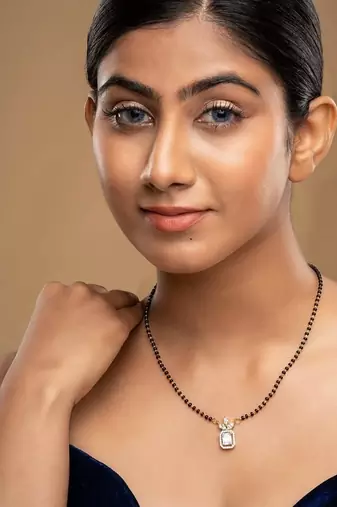 Gold plated mangalsutra in sterling silver