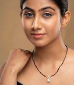 Gold plated mangalsutra in sterling silver