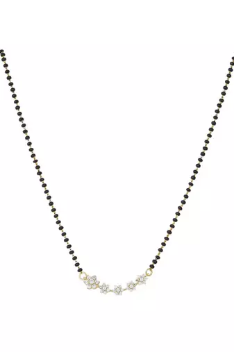 Gold plated mangalsutra in sterling silver